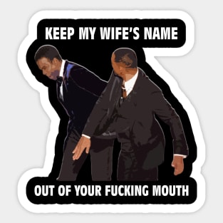 wow will smith slap chris rock Sticker